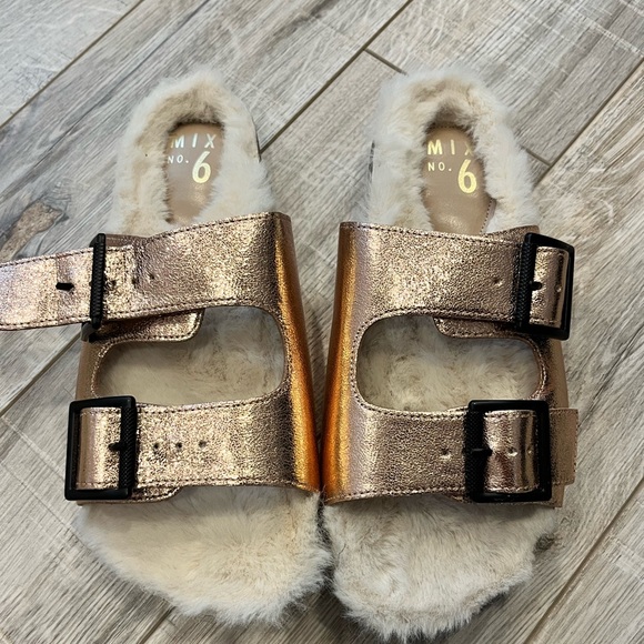 Faux Fur Lined Sandals - Picture 2 of 4